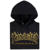 Thrasher Flame Logo Pullover Hoodie - Black