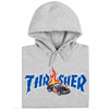 Thrasher x Neck Face Cop Car Pullover Hoodie - Grey