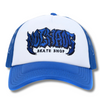 No Metal Mesh Trucker Snapback Cap - Blue