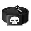 ZERO SINGLE SKULL WEB BELT BLACK WHITE