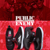 LAKAI X PUBLIC ENEMY OWEN VLK SKATE SHOES - BLACK/RED