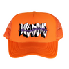 Welcome Thorns Embroidered Trucker Hat - Orange