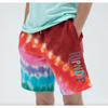 RIPNDIP OG Prisma Embroidered Art Sweat Shorts (Red Tie Dye)