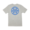 Zukie Globe Logo  T-Shirt - Grey