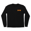 Santa Cruz X Thrasher Flame Dot L/S T-Shirt in Black
