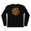 Santa Cruz X Thrasher Flame Dot L/S T-Shirt in Black