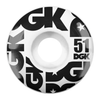 DGK Skateboards Street Formula Skateboard Wheels 101a White 53mm