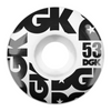 DGK Skateboards Street Formula Skateboard Wheels 101a White 53mm
