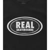 REAL OVAL T-SHIRT -BLACK GREY