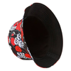 South Coast Red Rose Skull Print Bucket Hat - Red/White/Black