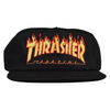 Thrasher Cap Flame Emb Snapback - Black