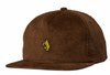 KROOKED SKATEBOARDS - SHMOO SNAPBACK CORDUROY CAP - BROWN / GOLD