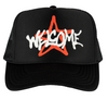 WELCOME VEGA PUFF PRINT TRUCKER HAT - BLACK