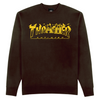 THRASHER X ANTI HERO PIGEON MAG CREWNECK - DARK CHOCOLATE