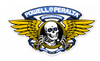 POWELL PERALTA Winged Ripper Skateboard Sticker - 6.75'' x 4''- Blue