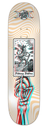 Santa Cruz Skateboards Delfino Tarot Anaglyph Skateboard Deck 8.25'' - White