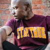 STAY TRUE T-shirt in Burgundy