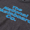 THE NATIONAL SKATEBOARD CO. LONG SLEEVE OUTLINE TEE CHARCOAL HEATHER