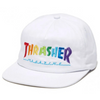 THRASHER RAINBOW MAG CAP O/S -WHITE