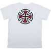 Kids Independent T Shirt Bar Cross white