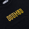 Doomed t-shirt in Black and Gold