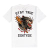 Stay True Panther Tee in White