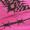 Barbed Wire Hoodie - Raging Pink